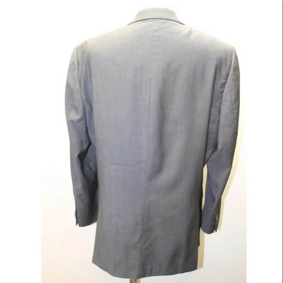 Daniel Hechter Paris Men Blazer 44T 100% Wool Gray 2 Buttons Lined - Picture 5 of 12